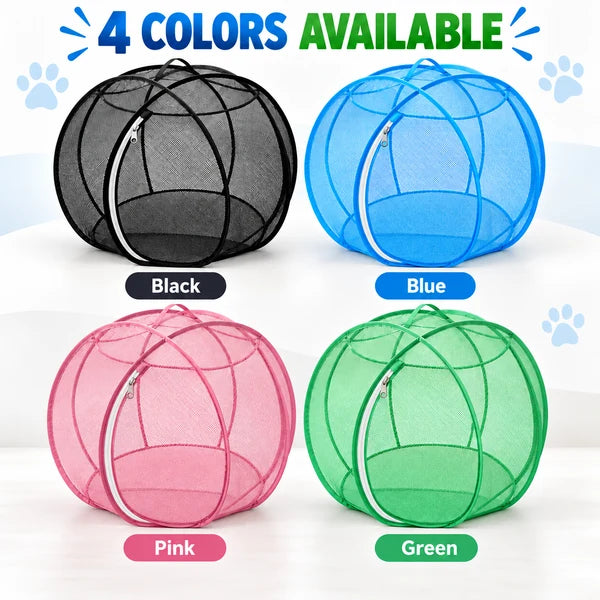 🐱 Portable Pop-Up Cat Playpen – Breathable Mesh Enclosure for Indoor & Outdoor Fun