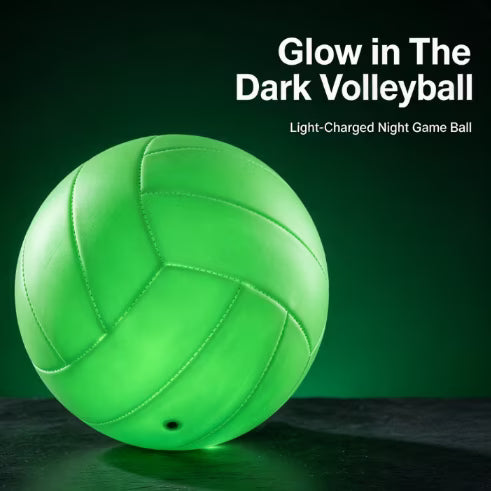 New Glow in The Dark Volleyball, Light-Charged Luminous Volleyball, Official Size and Weight Volleyball, Recreational Use Practice Volleyball,Night Sports Volleyball