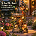 Solar Birdbath Fountain Garden Decor -A Cozy Wildlife Haven for Your Yard
