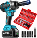 🔧 1000N·m Heavy-Duty Cordless Impact Wrench Kit – 46-Piece Socket Set