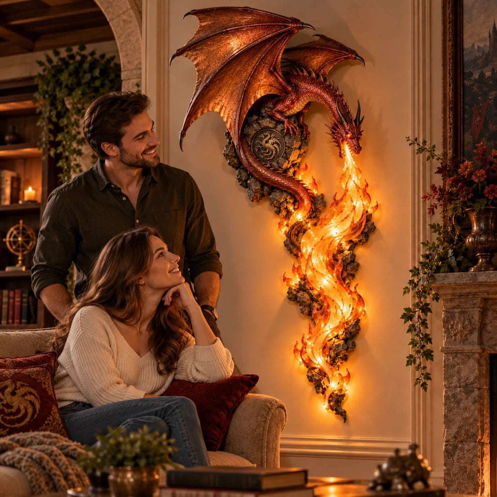 🔥 Last Day 49% OFF | 🐉 Dragonfire Guardian Flame Wall Sconce