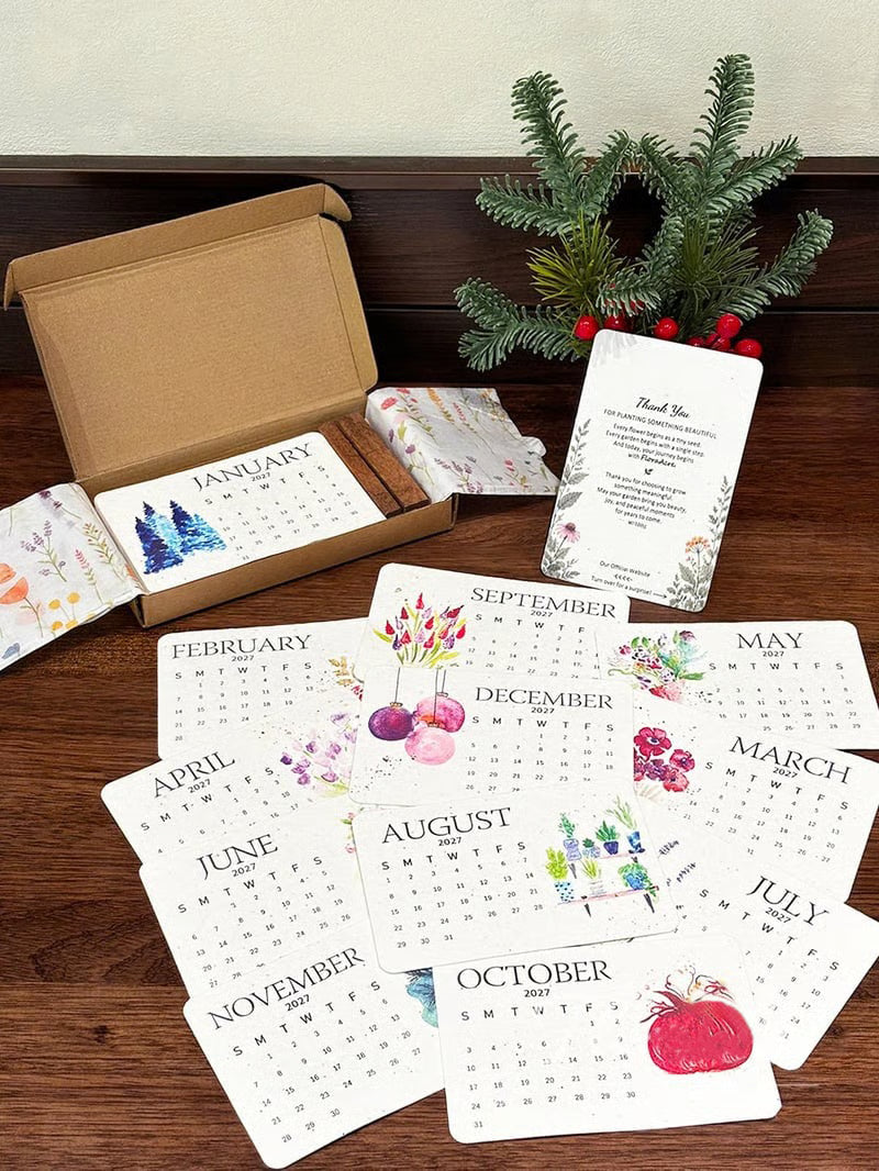 🌱Eco-Friendly Plantable “Timeless” Seed Calendar 2027