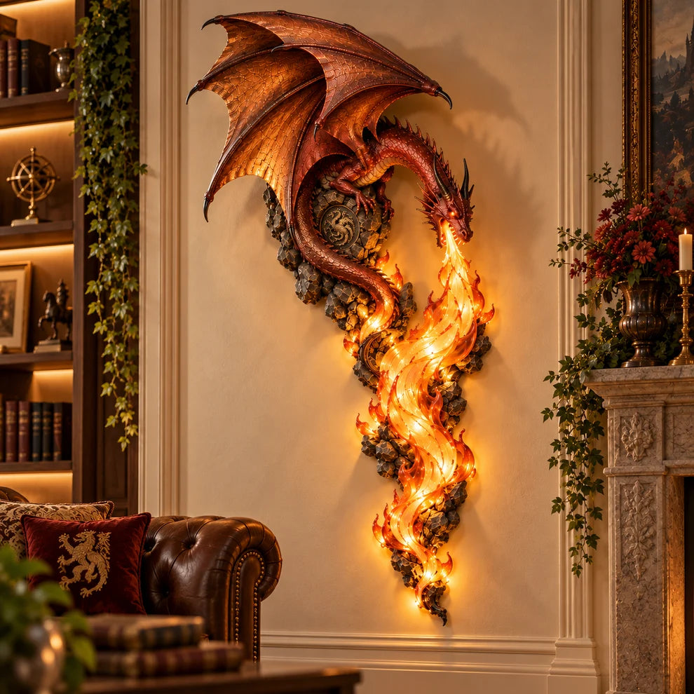 🔥 Last Day 49% OFF | 🐉 Dragonfire Guardian Flame Wall Sconce