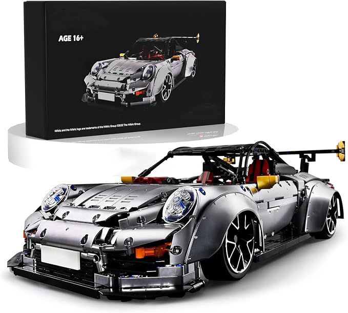 🏎️ 1:8 Supercar Building Kit – 3389 PCS with Remote Control, Electric Doors & Adjustable Suspension