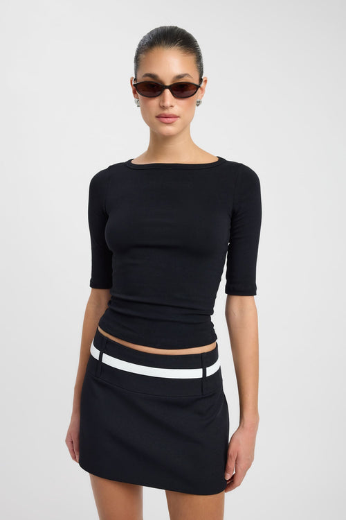 Ariel Contrast Mini Skirt