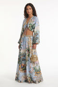 Light Blue Soft Lace Skirt Set