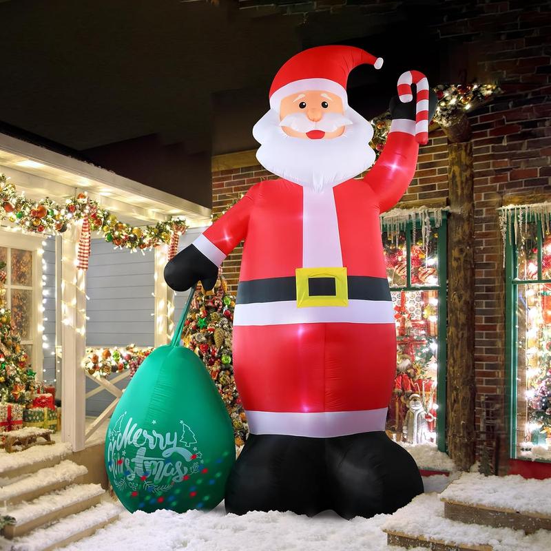 🎄 Giant Lighted Christmas Inflatables – Santa & Reindeer 🎅🦌