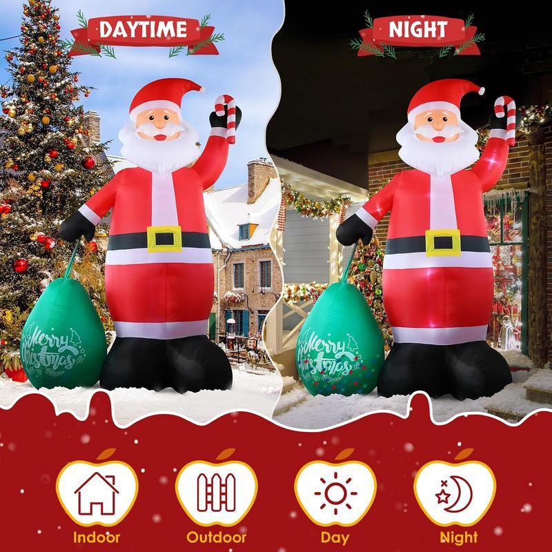 🎄 Giant Lighted Christmas Inflatables – Santa & Reindeer 🎅🦌