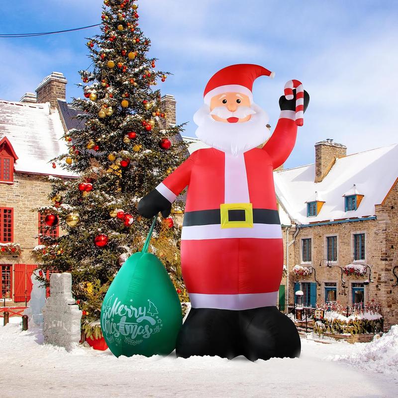 🎄 Giant Lighted Christmas Inflatables – Santa & Reindeer 🎅🦌