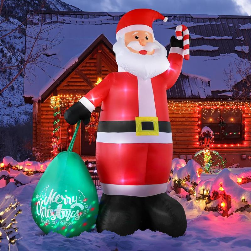 🎄 Giant Lighted Christmas Inflatables – Santa & Reindeer 🎅🦌