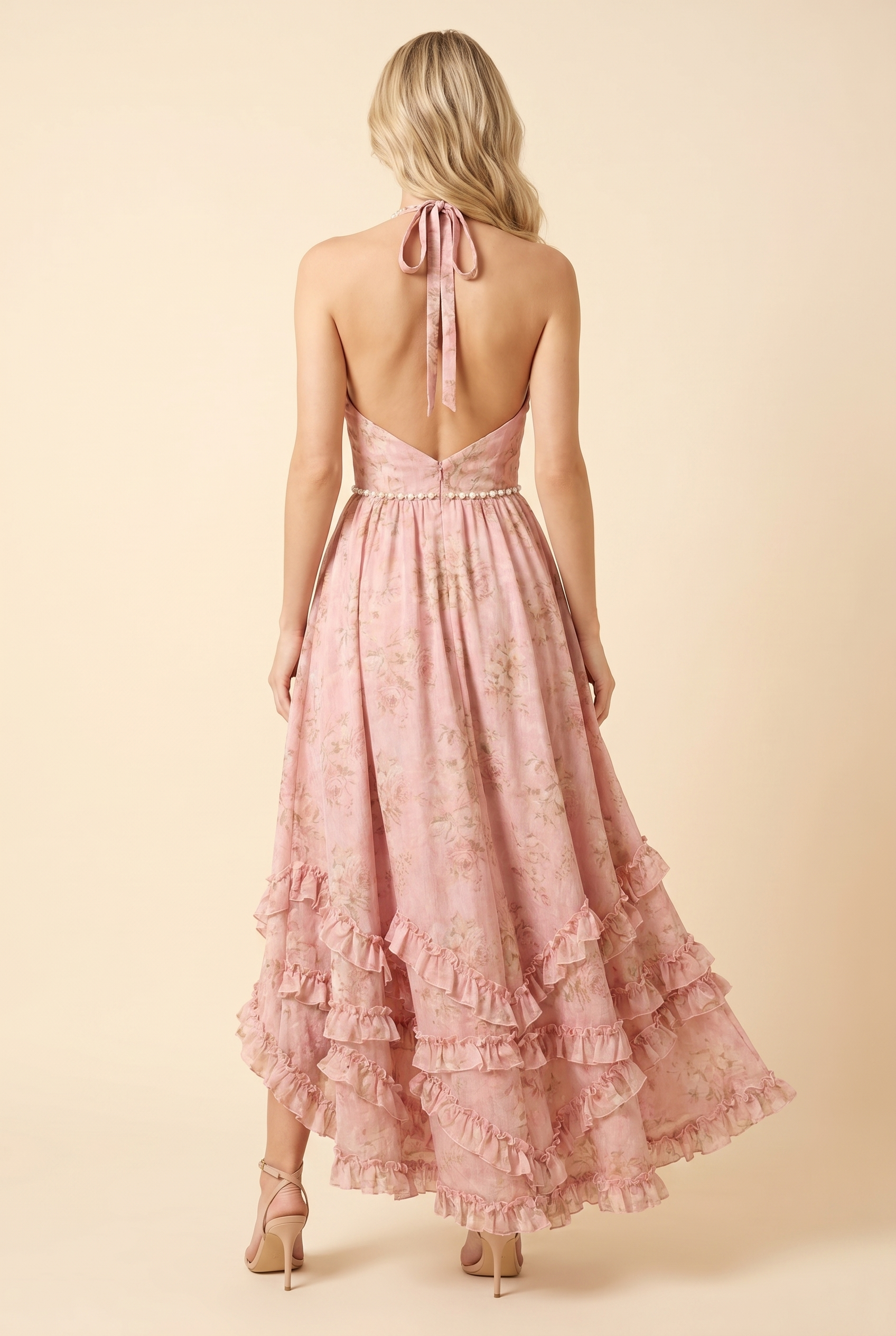 BIANCA MAXI DRESS Ballet Rose back