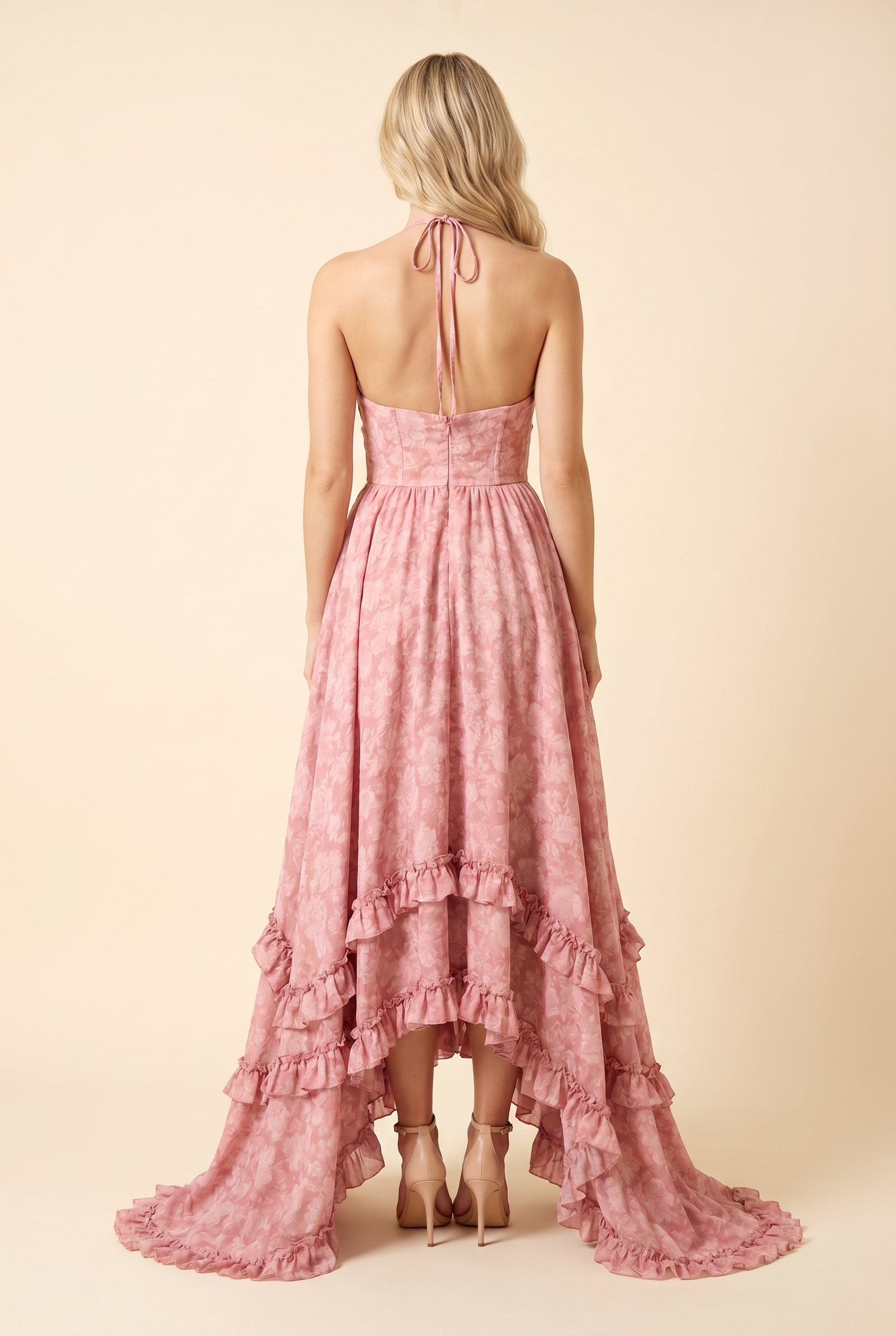 BIANCA MAXI DRESS Blush Petal back