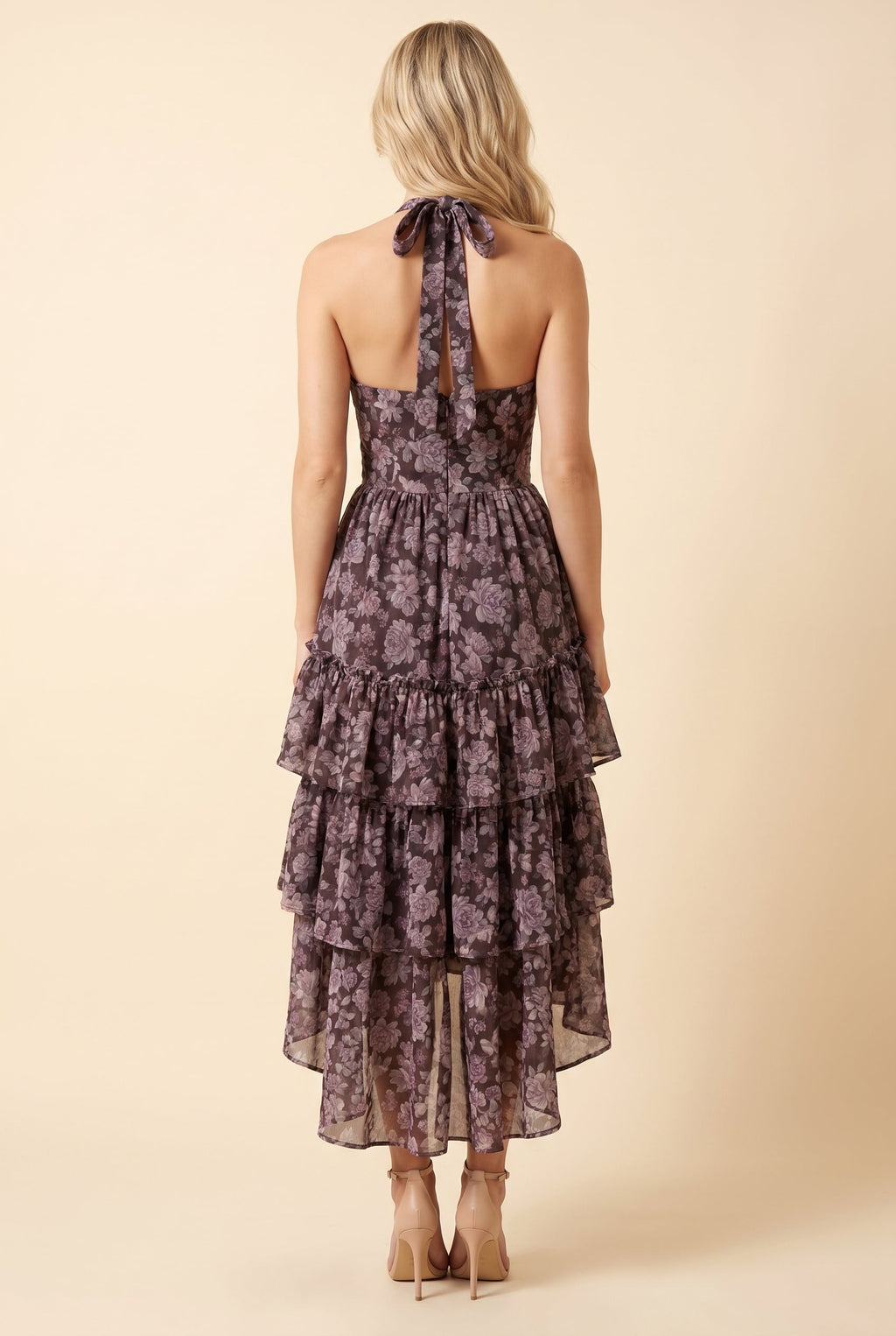 BIANCA MAXI DRESS Midnight Bloom back