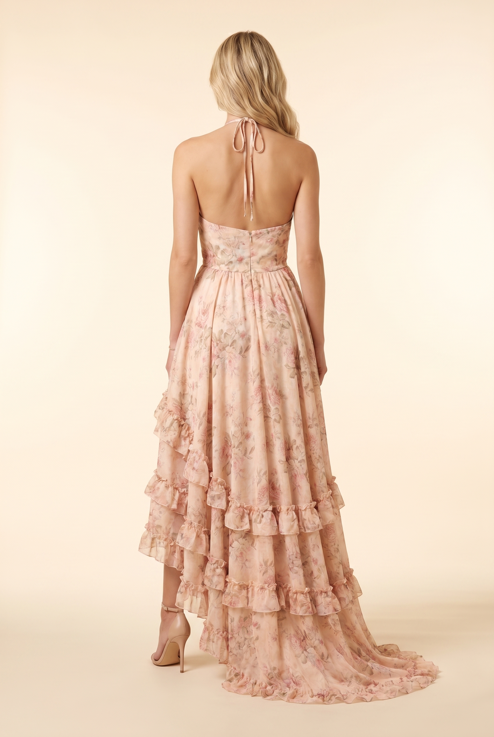 BIANCA MAXI DRESS Pink back