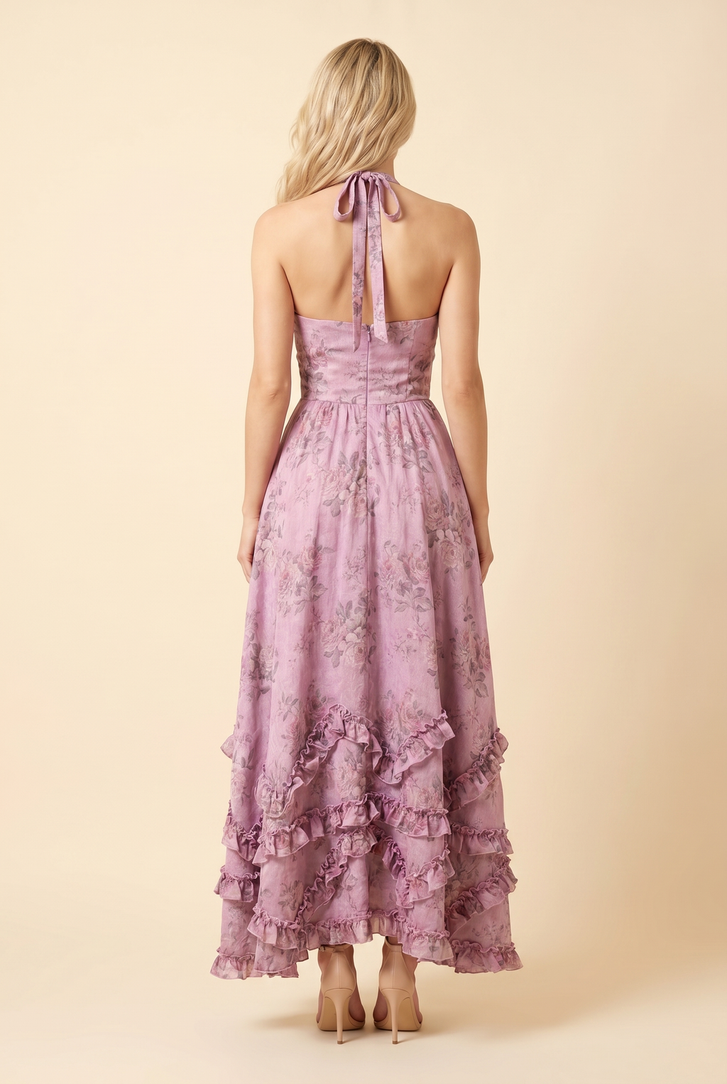 BIANCA MAXI DRESS Purple back