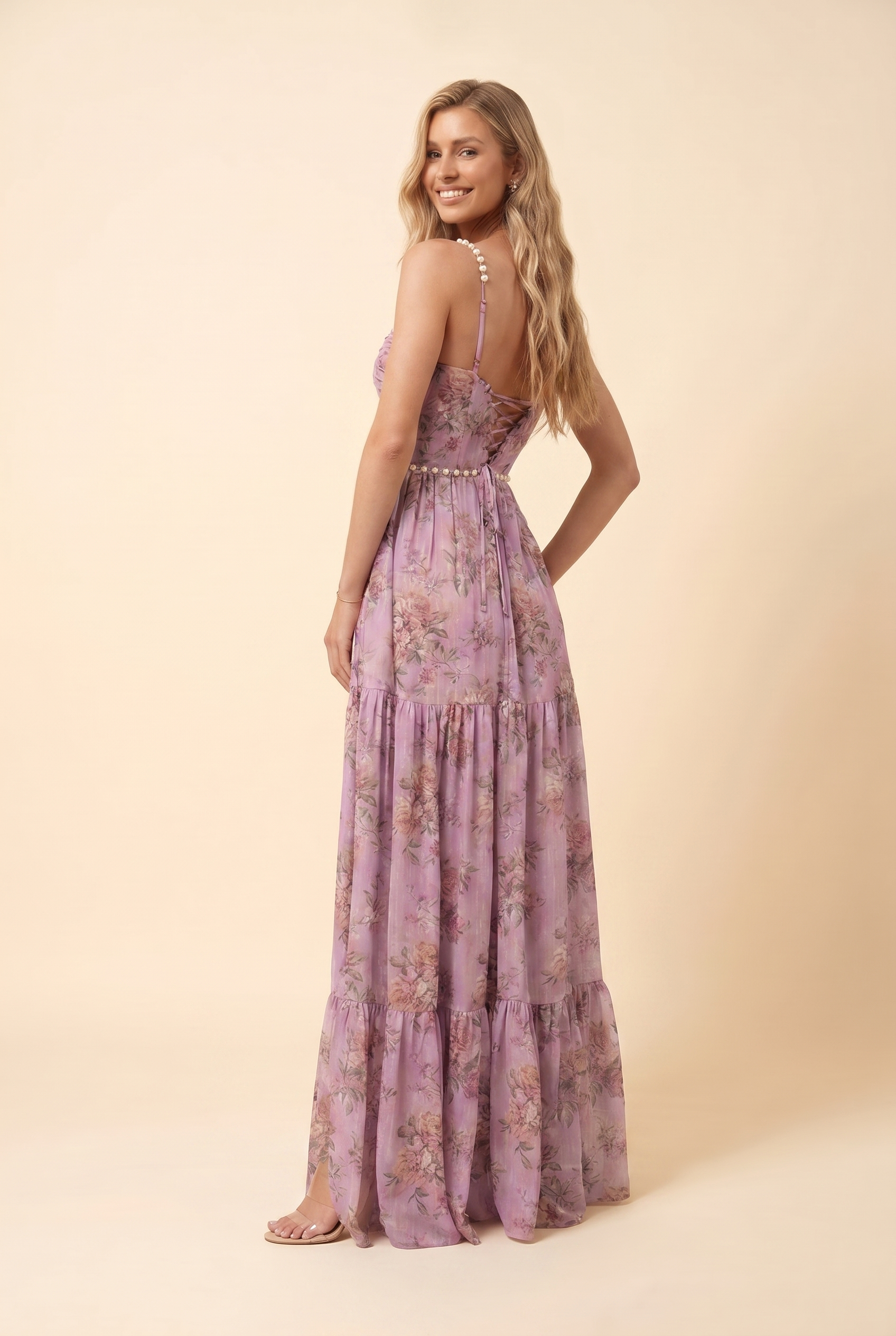 BIANCA MAXI DRESS Rose Garden side