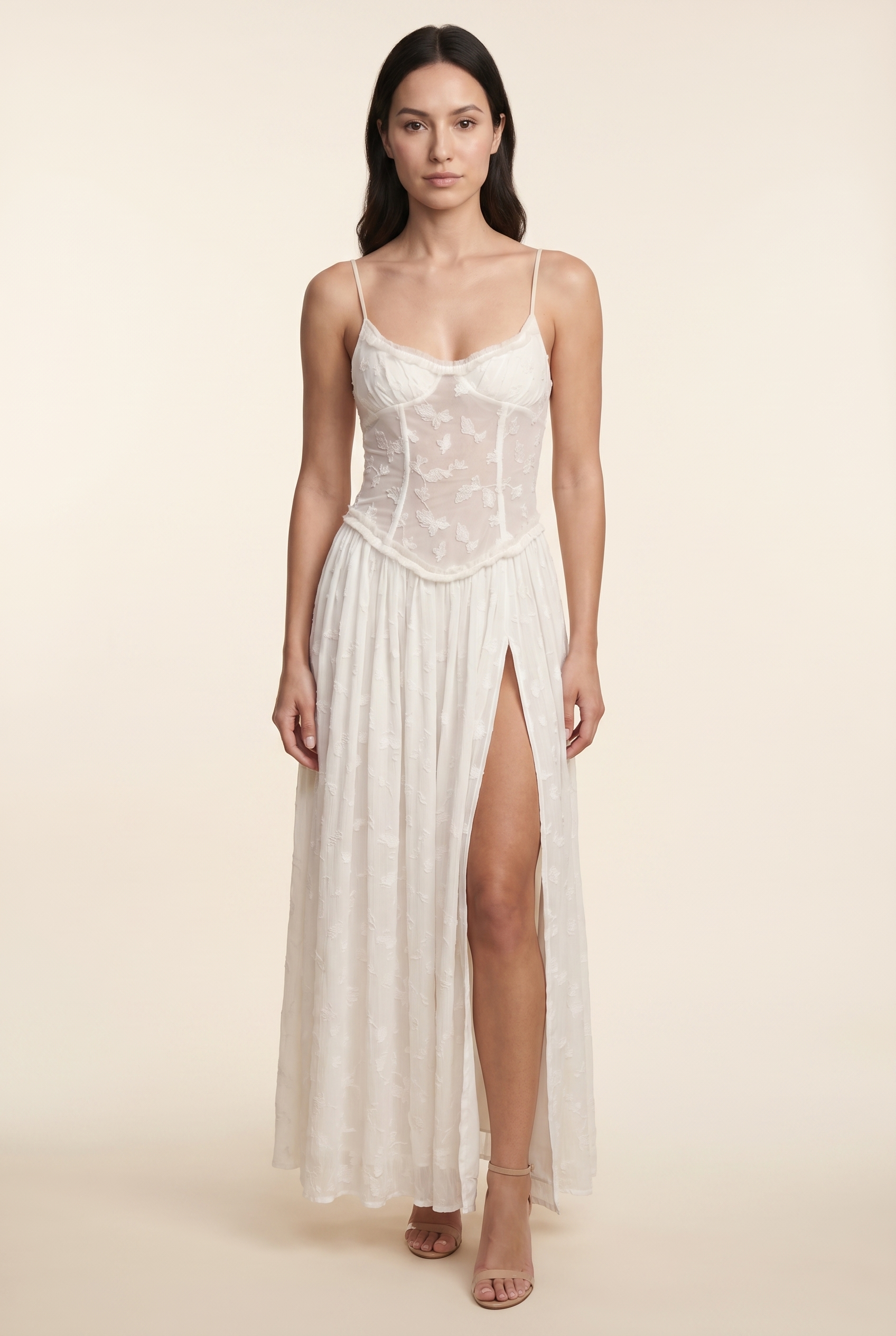 GRACE MAXI DRESS White front