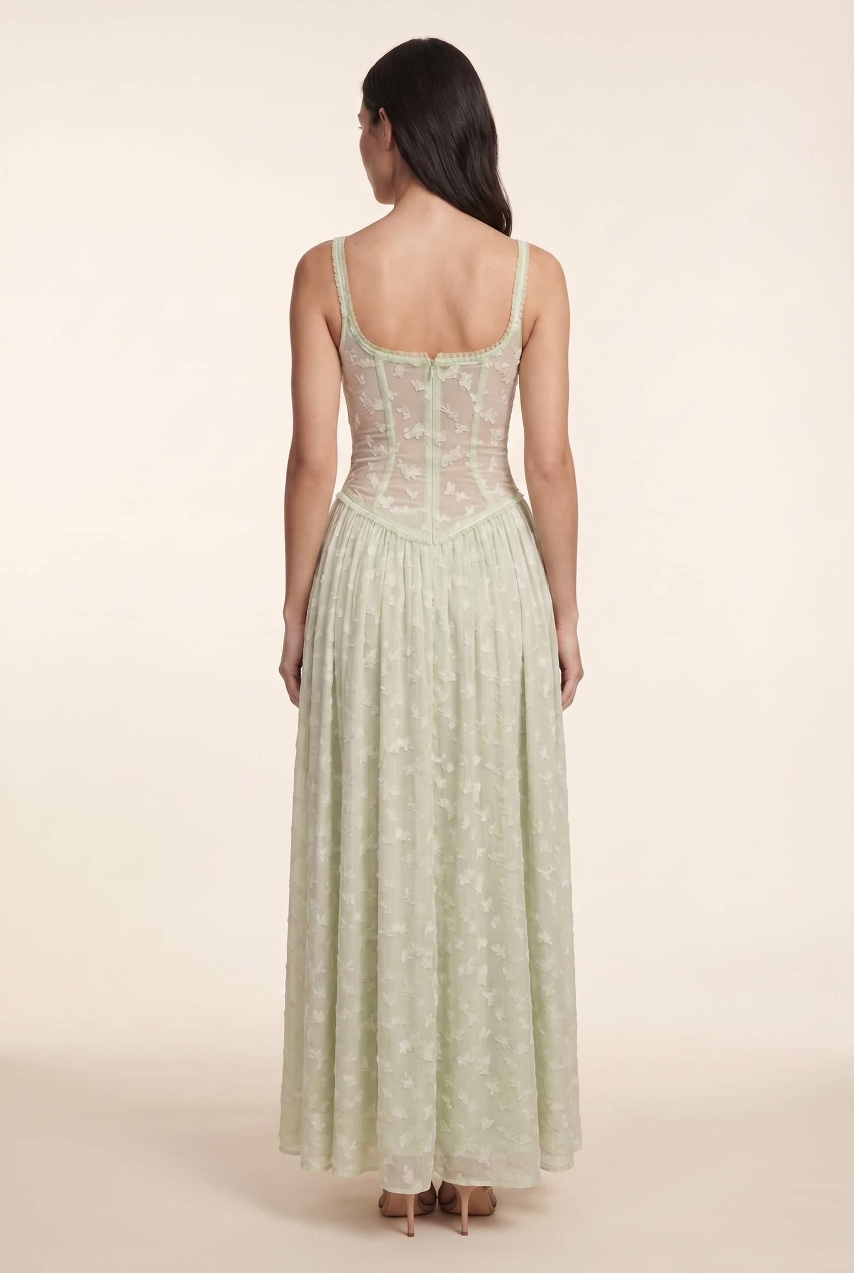 GRACE MAXI DRESS Green back