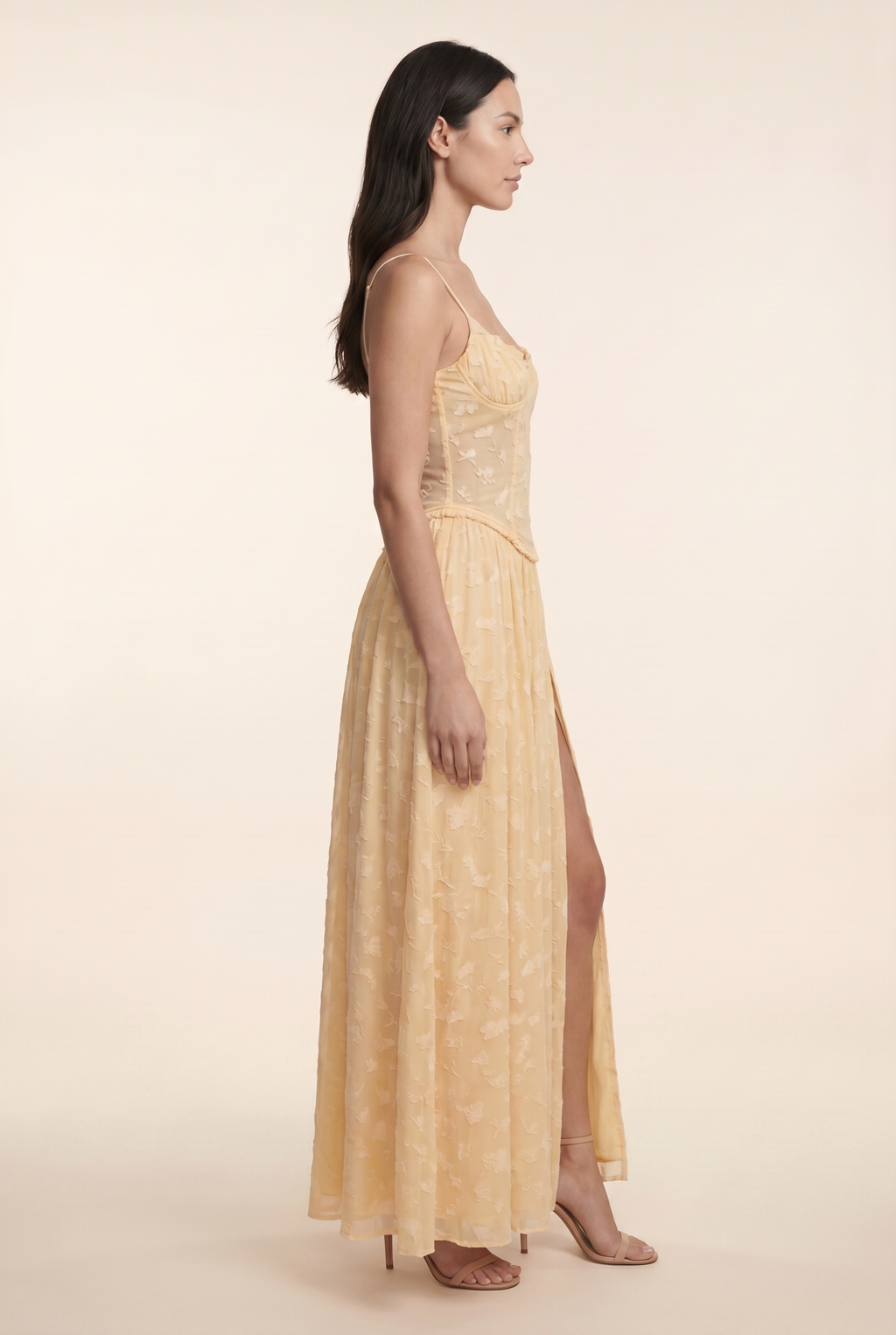 GRACE MAXI DRESS Golden Ivory side