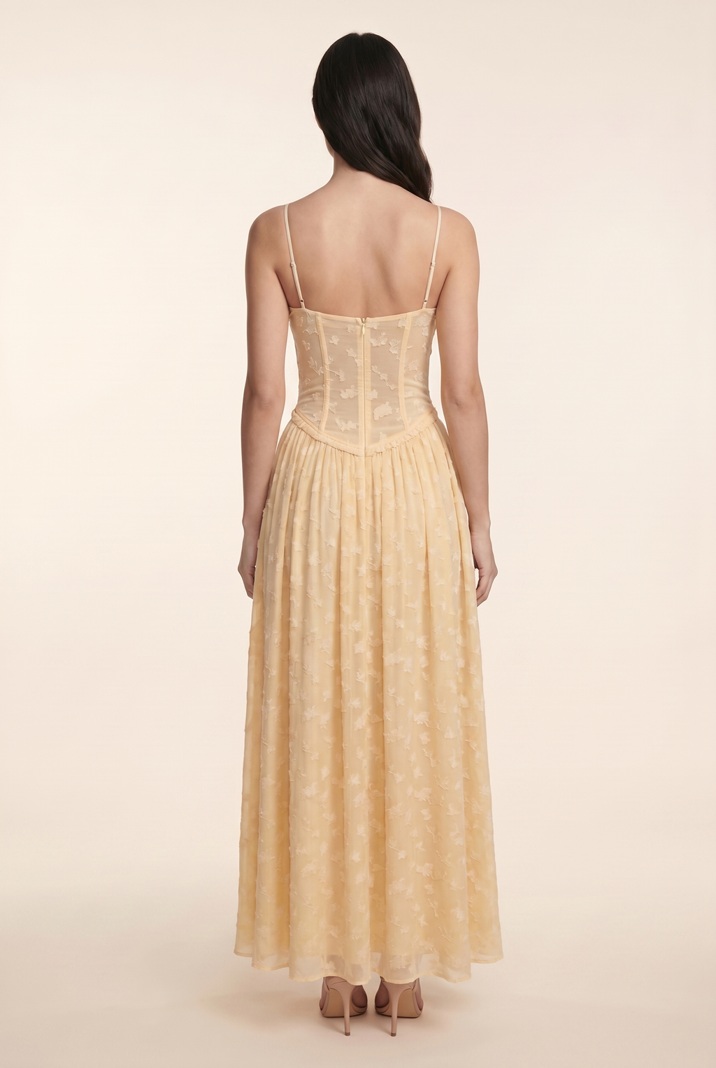 GRACE MAXI DRESS Golden Ivory back