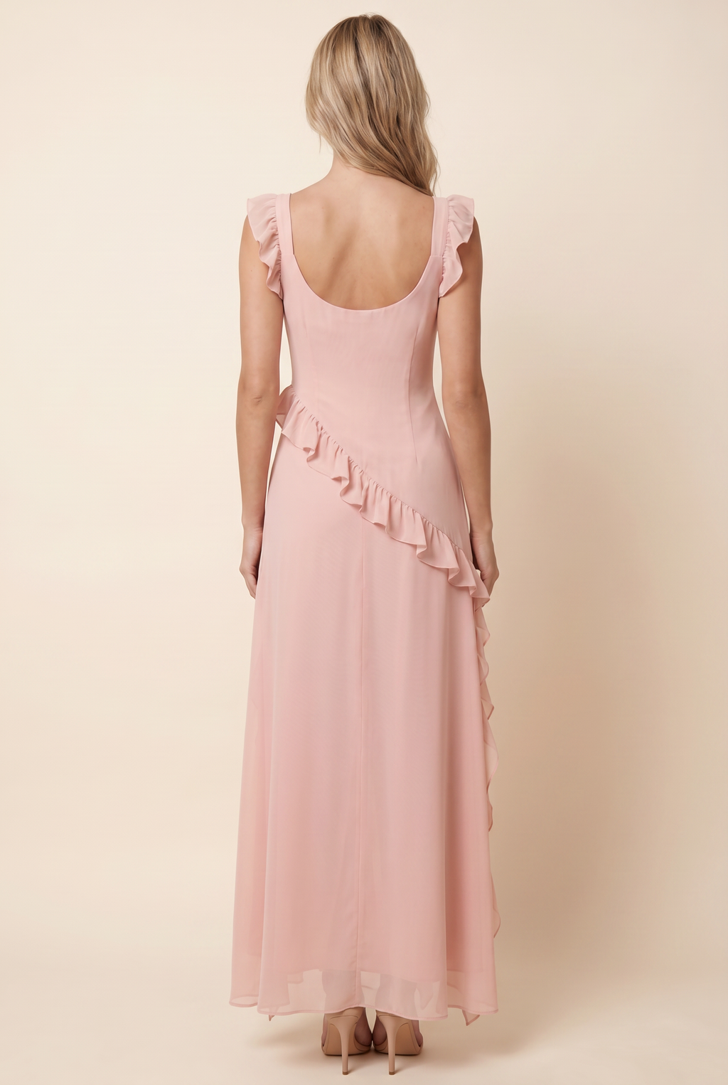 CLAIRE MAXI DRESS Pink back