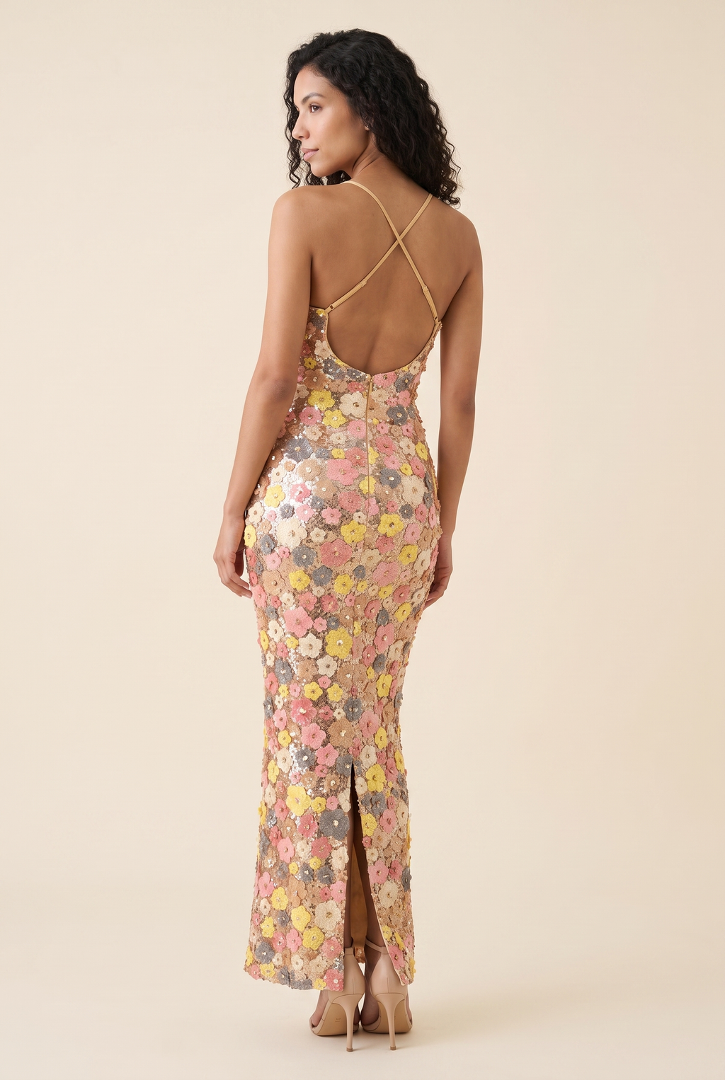 EVA MAXI DRESS Floral Multi back