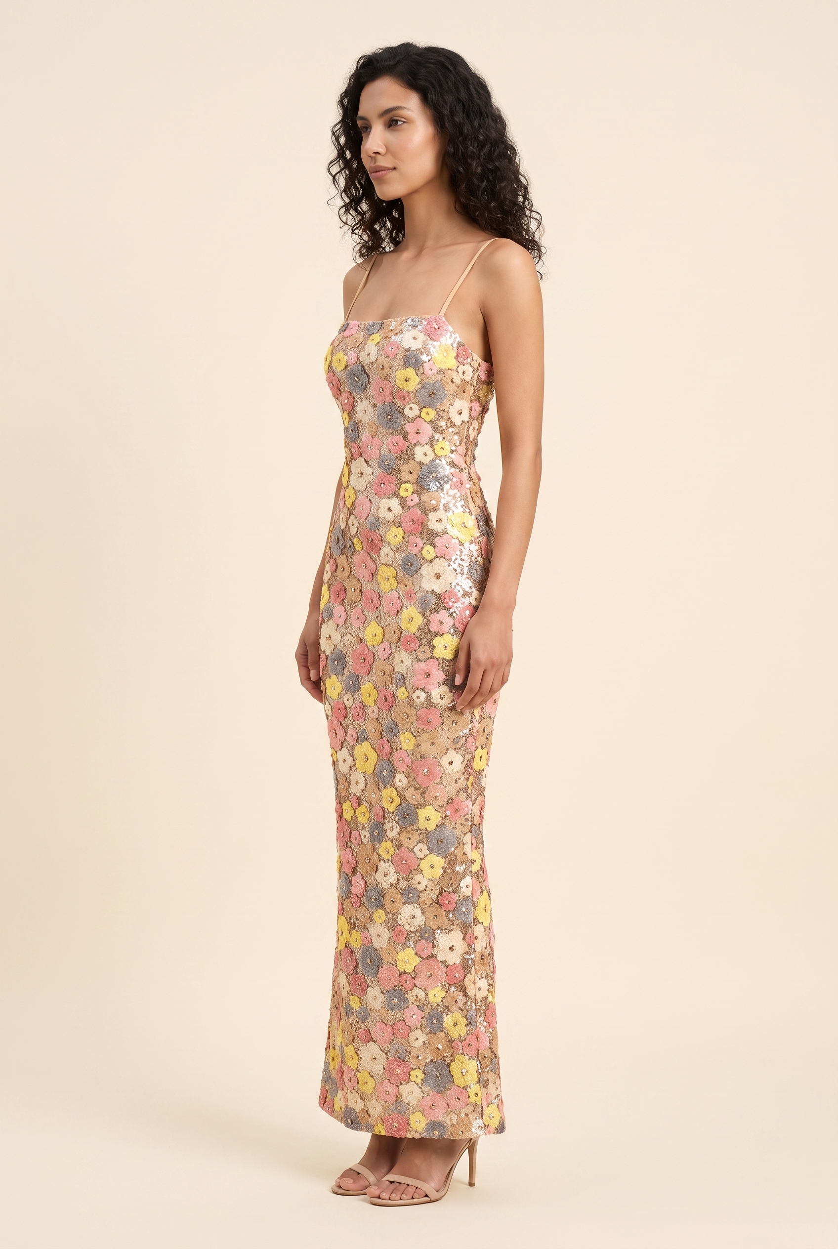 EVA MAXI DRESS Floral Multi side