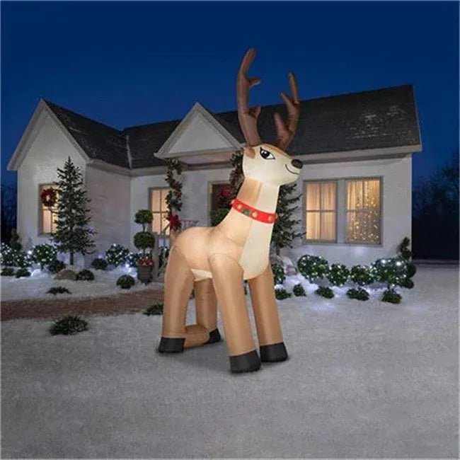 🎄 Giant Lighted Christmas Inflatables – Santa & Reindeer 🎅🦌