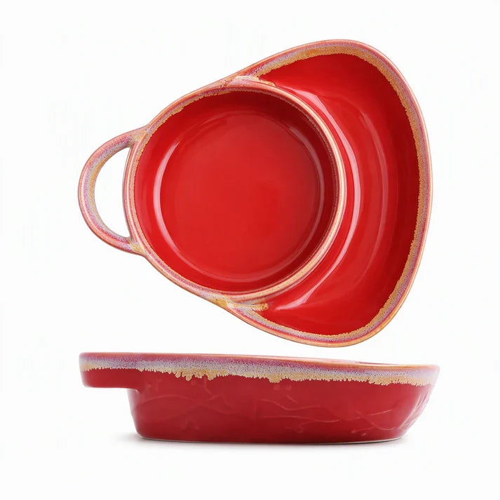✨ Retro Ceramic Divided Baking Dish – Vintage Style, Dual Compartments & Elegant Dining for Every Occasion ❤️