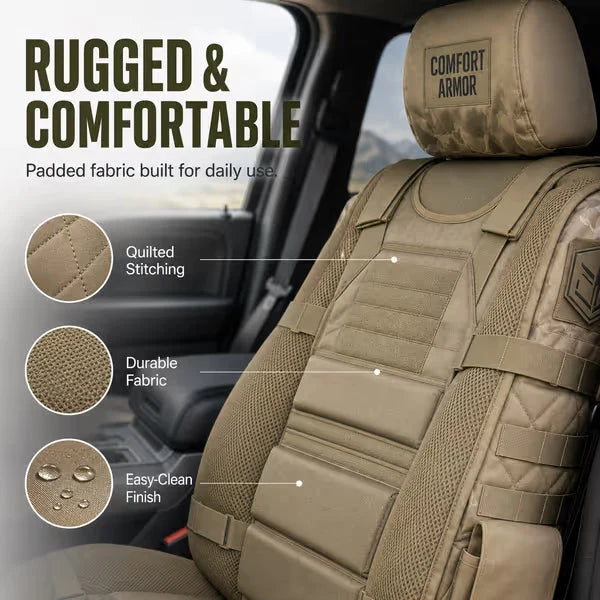 Durable Tactical Truck Seat Cover ✨ Storage,Protection & All- Day Comfort
