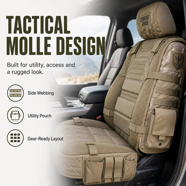 Durable Tactical Truck Seat Cover ✨ Storage,Protection & All- Day Comfort