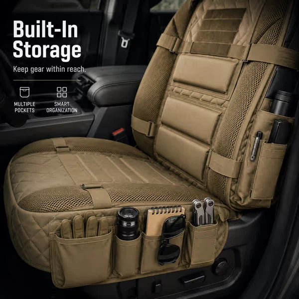 Durable Tactical Truck Seat Cover ✨ Storage,Protection & All- Day Comfort